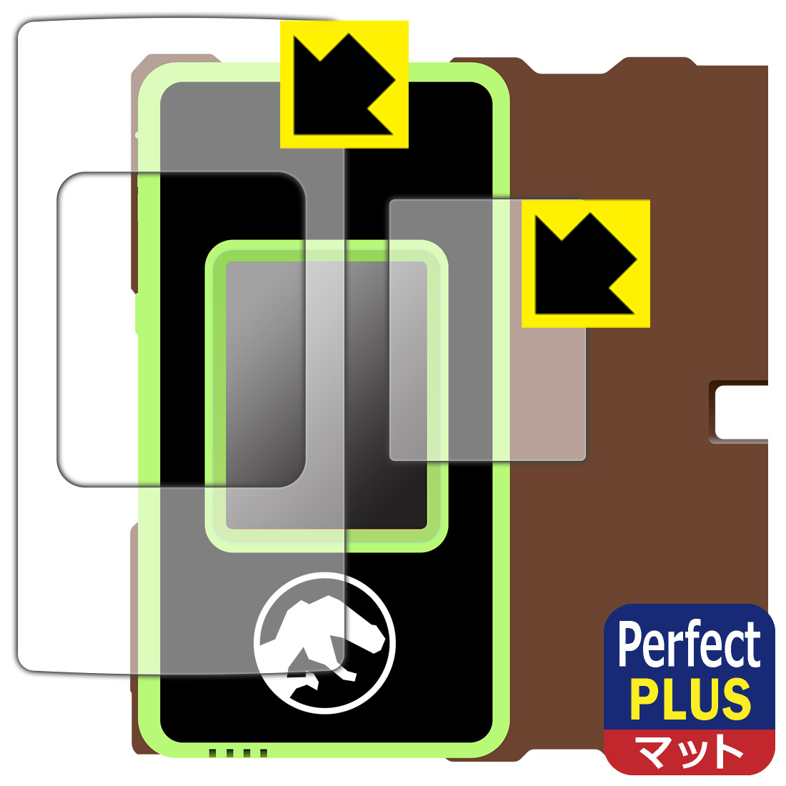 ジュラシック・ワールド スマートガジェット ダイノゲート 用 Perfect Shield Plus【 反射低減 】保護フィルム (画面用/ふち用 2枚組) 日本製 自社製造直販 pfdc-10002839 保護フィルム流通センター パッケージ画像