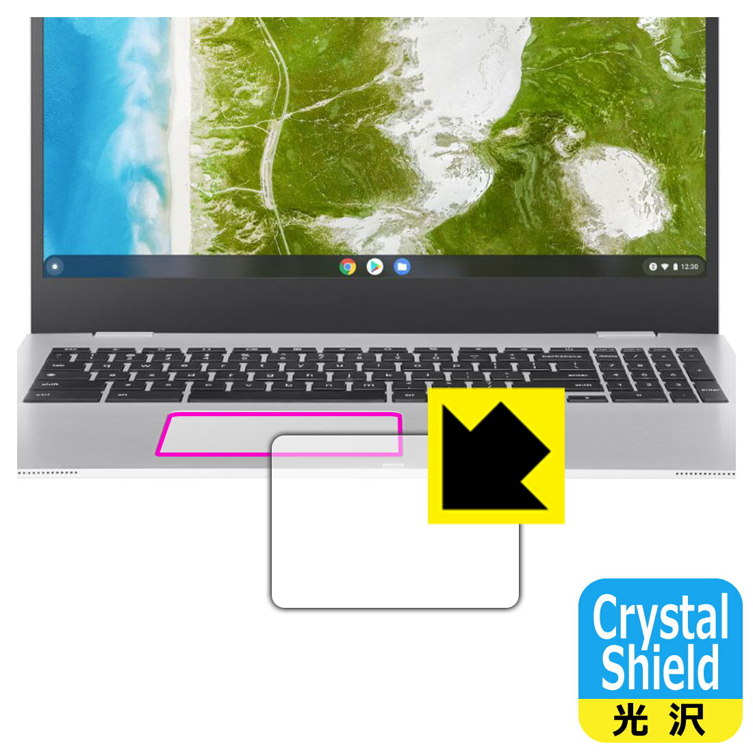 Crystal Shield【光沢】保護フィルム ASUS Chromebook CX1 (CX1500CKA) タッチパッド用 日本製 自社製造直販