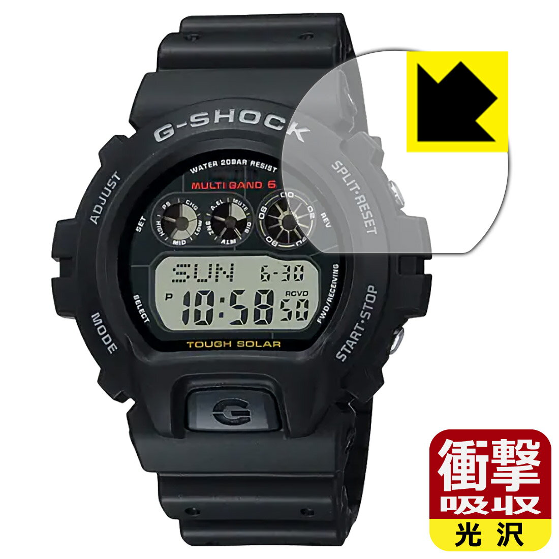 ●対応機種 : CASIO G-SHOCK GW-6900シリーズ / GW-6901K / GW-6902K / GW-6903K専用の商品です。●製品内容 : 画面用フィルム1枚・クリーニングワイプ1個●特殊素材の衝撃吸収層が外部からの衝撃を吸収し、機器へのダメージをやわらげます。●安心の国産素材を使用。日本国内の自社工場で製造し出荷しています。 ★貼り付け失敗交換サービス対象商品★【ポスト投函送料無料】商品は【ポスト投函発送 (追跡可能メール便)】で発送します。お急ぎ、配達日時を指定されたい方は以下のクーポンを同時購入ください。【お急ぎ便クーポン】　プラス110円(税込)で速達扱いでの発送。お届けはポストへの投函となります。【配達日時指定クーポン】　プラス550円(税込)で配達日時を指定し、宅配便で発送させていただきます。【お急ぎ便クーポン】はこちらをクリック【配達日時指定クーポン】はこちらをクリック 　 特殊素材の衝撃吸収層がたわむことで衝撃を吸収し、液晶画面や機器へのダメージをやわらげます。ガラスフィルムは割れることがあるため、破損部分でケガをすることがありますが、このフィルムはPET素材ですので、絶対に割れず、安全にお使いいただけます。もちろん割れたカケラが落ちることもありませんので、異物混入などのトラブルも未然に防ぎます。 貼っていることを意識させないほどの高い透明度に、高級感あふれる光沢・クリアな仕上げとなります。 動画視聴や画像編集など、機器本来の発色を重視したい方におすすめです。 表面はフッ素コーティングがされており、皮脂や汚れがつきにくく、また、落ちやすくなっています。指滑りもなめらかで、快適な使用感です。 油性マジックのインクもはじきますので簡単に拭き取れます。 抗菌加工によりフィルム表面の菌の繁殖を抑えることができます。 清潔な画面を保ちたい方におすすめです。 ※抗菌率99.9％ / JIS Z2801 抗菌性試験方法による評価 接着面は気泡の入りにくい特殊な自己吸着タイプです。素材に柔軟性があり、貼り付け作業も簡単にできます。また、はがすときにガラス製フィルムのように割れてしまうことはありません。 貼り直しが何度でもできるので、正しい位置へ貼り付けられるまでやり直すことができます。 最高級グレードの国産素材を日本国内の弊社工場で加工している完全な Made in Japan です。安心の品質をお届けします。 使用上の注意 ●本製品は機器の画面をキズなどから保護するフィルムです。他の目的にはご使用にならないでください。 ●本製品は液晶保護および機器本体を完全に保護することを保証するものではありません。機器の破損、損傷、故障、その他損害につきましては一切の責任を負いかねます。 ●製品の性質上、画面操作の反応が変化したり、表示等が変化して見える場合がございます。 ●貼り付け作業時の失敗(位置ズレ、汚れ、ゆがみ、折れ、気泡など)および取り外し作業時の破損、損傷などについては、一切の責任を負いかねます。 ●水に濡れた状態でのご使用は吸着力の低下などにより、保護フィルムがはがれてしまう場合がございます。防水対応の機器でご使用の場合はご注意ください。 ●アルコール類やその他薬剤を本製品に付着させないでください。表面のコーティングや吸着面が変質するおそれがあります。 ●品質向上のため、仕様などを予告なく変更する場合がございますので、予めご了承ください。