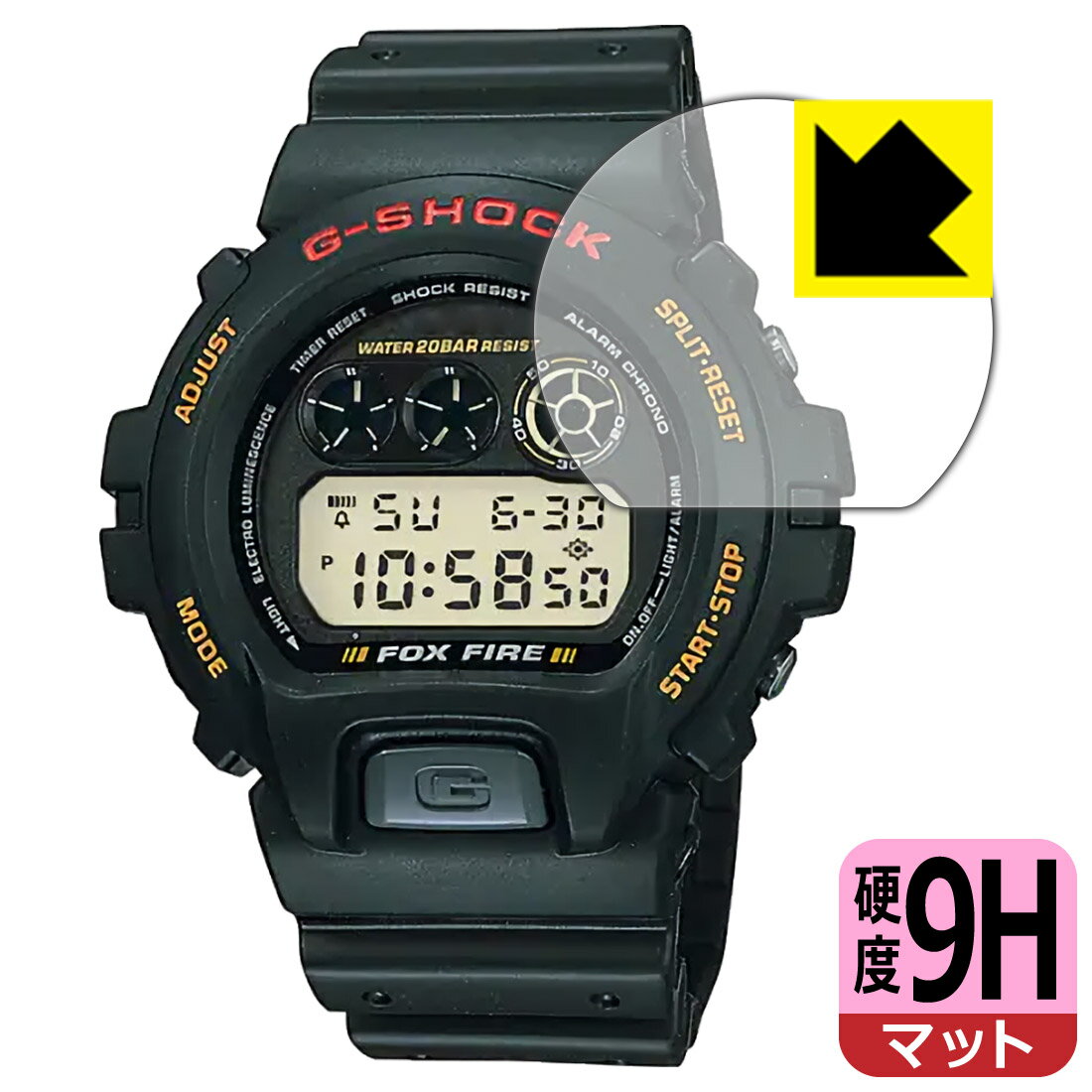●対応機種 : CASIO G-SHOCK DW-6900シリーズ専用の商品です。●製品内容 : 画面用フィルム1枚・クリーニングワイプ1個●柔軟性があり、ガラスフィルムのように衝撃を受けても割れない『9H高硬度【反射低減】保護フィルム』 ●安心の国産素材を使用。日本国内の自社工場で製造し出荷しています。 ★貼り付け失敗交換サービス対象商品★【ポスト投函送料無料】商品は【ポスト投函発送 (追跡可能メール便)】で発送します。お急ぎ、配達日時を指定されたい方は以下のクーポンを同時購入ください。【お急ぎ便クーポン】　プラス110円(税込)で速達扱いでの発送。お届けはポストへの投函となります。【配達日時指定クーポン】　プラス550円(税込)で配達日時を指定し、宅配便で発送させていただきます。【お急ぎ便クーポン】はこちらをクリック【配達日時指定クーポン】はこちらをクリック 　 表面硬度はガラスフィルムと同等の9Hですが、しなやかな柔軟性がある「超ハードコートPETフィルム」なので衝撃を受けても割れません。厚みも一般的なガラスフィルムより薄い約0.2mmでタッチ操作の感度も良好です。(※1) 表面に微細な凹凸を作ることにより、外光を乱反射させギラツキを抑える「アンチグレア加工」がされております。 屋外での太陽光の映り込み、屋内でも蛍光灯などの映り込みが気になるシーンが多い方におすすめです。 また、指紋がついた場合でも目立ちにくいという特長があります。 反射防止のアンチグレア加工で指紋が目立ちにくい上、表面はフッ素コーティングがされており、皮脂や汚れがつきにくく、また、落ちやすくなっています。指滑りはさらさらな使用感です。 油性マジックのインクもはじきますので簡単に拭き取れます。 接着面は気泡の入りにくい特殊な自己吸着タイプです。素材に柔軟性があり、貼り付け作業も簡単にできます。また、はがすときにガラス製フィルムのように割れてしまうことはありません。 貼り直しが何度でもできるので、正しい位置へ貼り付けられるまでやり直すことができます。 最高級グレードの国産素材を日本国内の弊社工場で加工している完全な Made in Japan です。安心の品質をお届けします。 ※1「表面硬度 9H」の表示は素材として使用しているフィルムの性能です。機器に貼り付けた状態の測定結果ではありません。 使用上の注意 ●本製品は機器の画面をキズなどから保護するフィルムです。他の目的にはご使用にならないでください。 ●本製品は液晶保護および機器本体を完全に保護することを保証するものではありません。機器の破損、損傷、故障、その他損害につきましては一切の責任を負いかねます。 ●製品の性質上、画面操作の反応が変化したり、表示等が変化して見える場合がございます。 ●貼り付け作業時の失敗(位置ズレ、汚れ、ゆがみ、折れ、気泡など)および取り外し作業時の破損、損傷などについては、一切の責任を負いかねます。 ●水に濡れた状態でのご使用は吸着力の低下などにより、保護フィルムがはがれてしまう場合がございます。防水対応の機器でご使用の場合はご注意ください。 ●アルコール類やその他薬剤を本製品に付着させないでください。表面のコーティングや吸着面が変質するおそれがあります。 ●品質向上のため、仕様などを予告なく変更する場合がございますので、予めご了承ください。