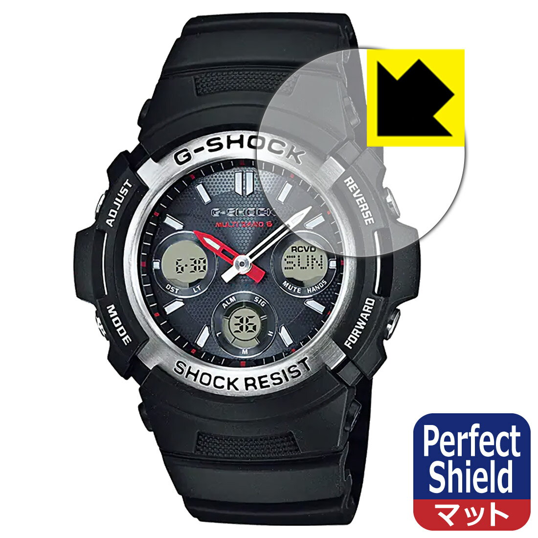 Perfect Shield【 反射低減 】保護フィルム G-SHOCK AWG-M100シリーズ (3枚セット) 日本製 自社製造直販