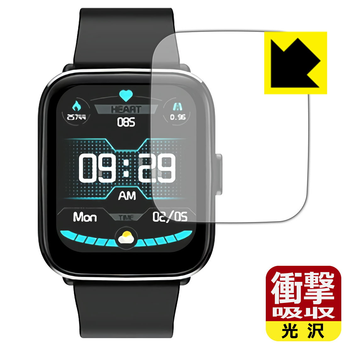 ●対応機種 : G12 Pro スマートウォッチ専用の商品です。●製品内容 : 画面用フィルム1枚・クリーニングワイプ1個●※この機器は周辺部が曲面となったラウンド仕様のため、保護フィルムを端まで貼ることができません。(表示部分はカバーして...