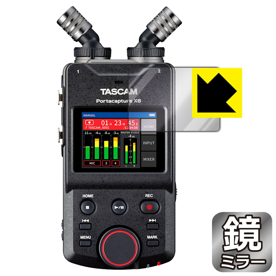 PDA��˼ TASCAM Portacapture X6�б� Mirror Shield �ݸ� �ե���� [�ǥ����ץ쥤����] �ߥ顼 ���� ������ ������¤ľ...