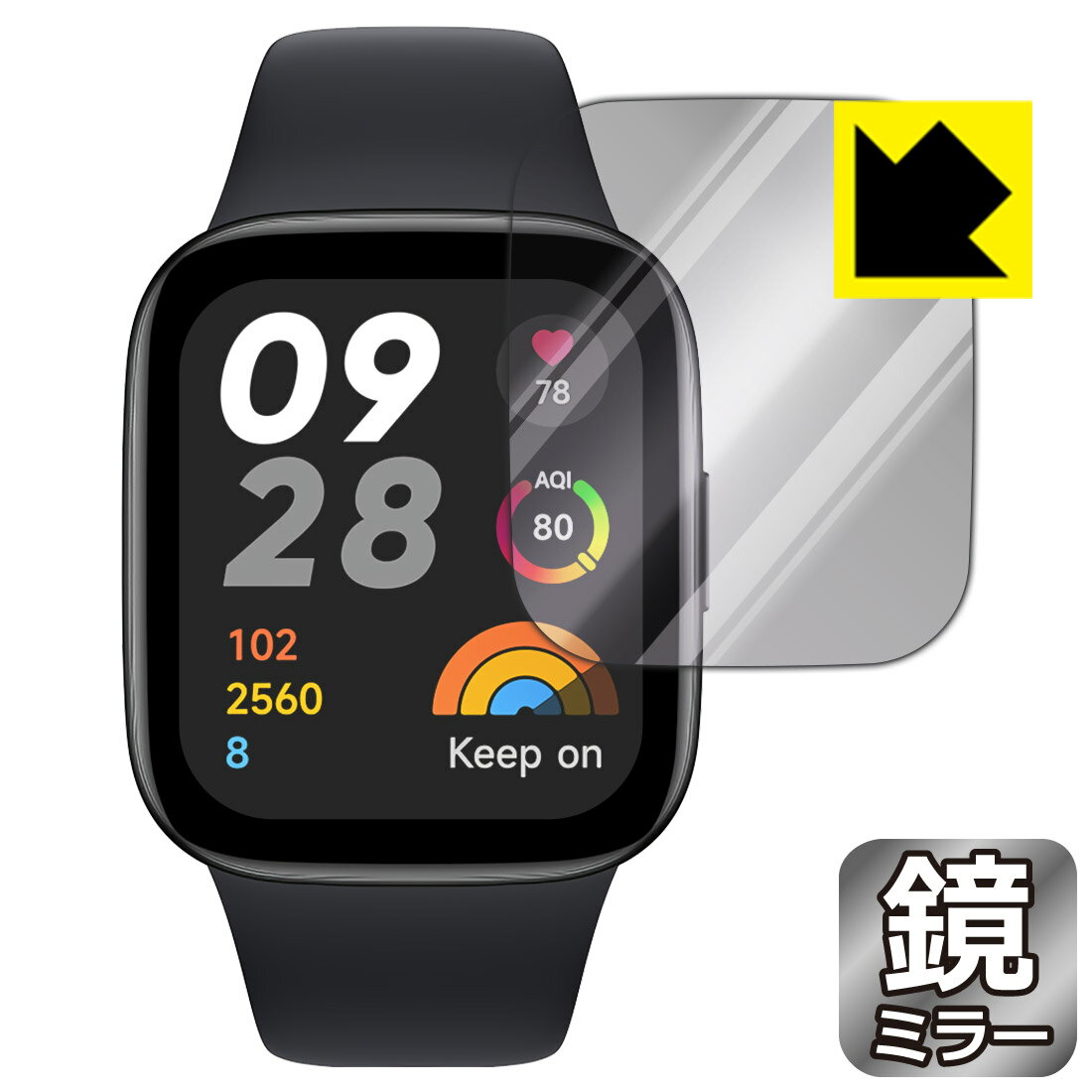 PDA��˼ Xiaomi Redmi Watch 3�б� Mirror Shield �ݸ� �ե���� �ߥ顼 ���� ������ ������¤ľ��