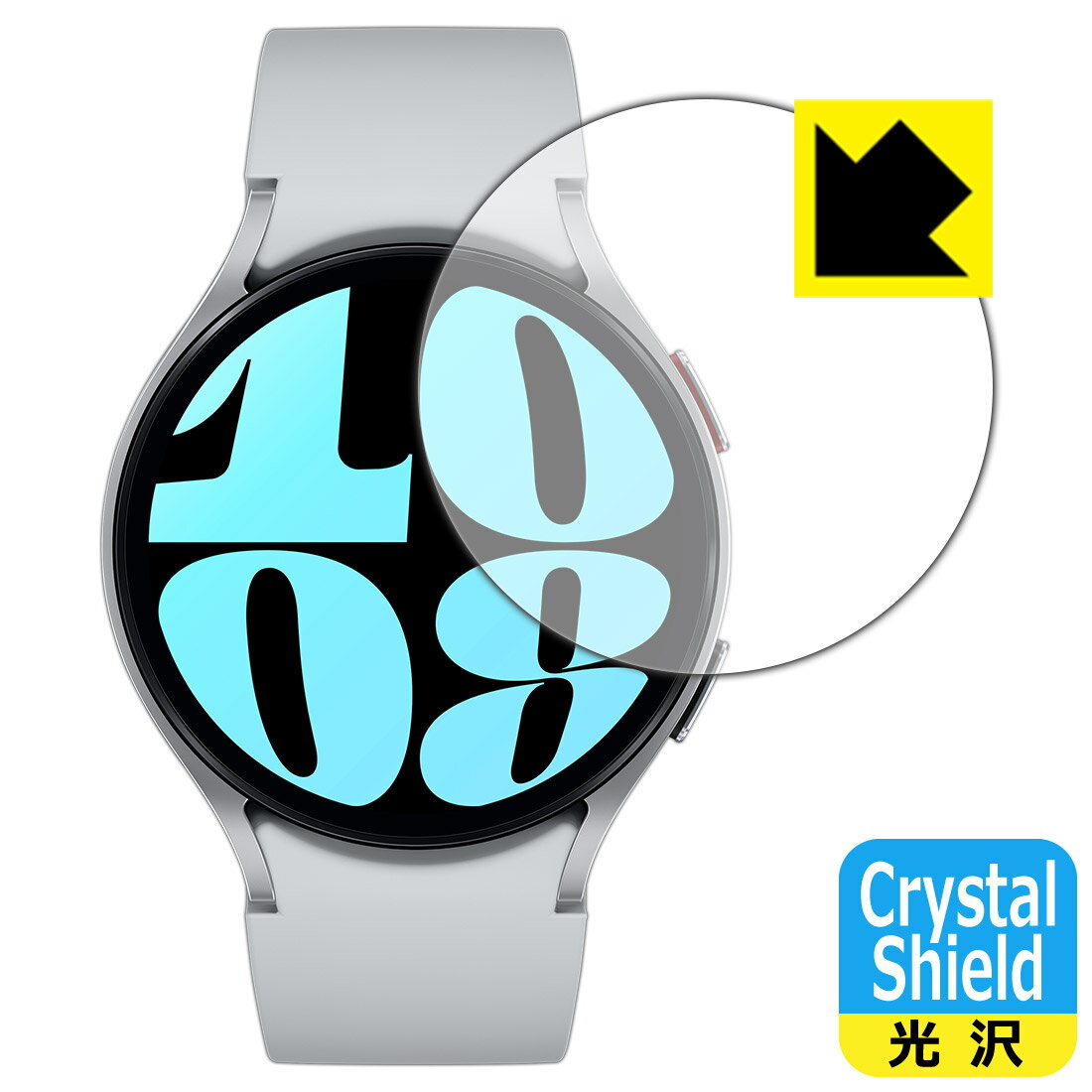 PDA工房 Galaxy Watch6 [ケースサイズ 44mm用] 対応 Crystal Shield 保護 フィルム 光沢 日本製 日本製 自社製造直販