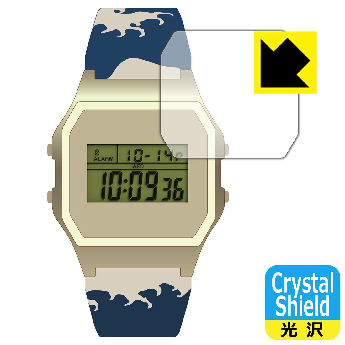 PDA工房 TIMEX Classic Digital TIMEX 80 The MET ホクサイ / The MET ヒロシゲ 対応 Crystal Shield 保護 フィルム 光沢 日本製 自社製造直販