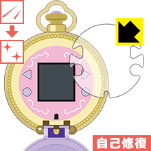 プリパラアイドルウォッチ用 キズ自己修復保護フィルム (画面用/ふち用 2枚組) 日本製 自社製造直販