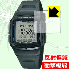※対応機種 : CASIO 腕時計 DB-36※写真はイメージです。特殊素材がしっかりと衝撃を吸収し、機器へのダメージをやわらげ、液晶画面をキズや衝撃から守ることができる『衝撃吸収【反射低減】保護フィルム』です。 ●衝撃を吸収して機器を保護特殊素材が外部からの衝撃を吸収し、機器へのダメージをやわらげます。●指紋が付きにくい防指紋コーティング表面は指紋がつきにくく、汚れを落としやすい、防指紋コーティング済みです。●アンチグレア(反射低減)タイプ画面の反射を抑えますので、屋外等でも画面が見やすくなります。●気泡の入りにくい特殊な自己吸着タイプ接着面は気泡の入りにくい特殊な自己吸着タイプなので、簡単に貼ることができます。また、はがしても跡が残らず、何度でも貼り直しが可能です。●機器にぴったり！専用サイズそれぞれの機器にぴったりな専用サイズだから、切らずに貼るだけです。衝撃を吸収する特殊素材「特殊シリコーン樹脂層」がしっかりと衝撃を吸収し、機器へのダメージをやわらげるので、液晶画面をキズや衝撃から守ることができます。※本製品は外部からの衝撃をやわらげるもので、画面や機器が破損・故障しないことを保障するものではありません。　衝撃吸収実験※このテストは、一般的な机の高さと同じ、70cmの高さから約200gの鉄球をガラスに落としておこなったものです。「通常の液晶保護フィルム」を貼ったものでは割れて、「衝撃吸収保護フィルム」を貼ったものは特殊シリコーン樹脂層がたわむことで衝撃を吸収して割れません。【ポスト投函送料無料】商品は【ポスト投函発送 (追跡可能メール便)】で発送します。お急ぎ、配達日時を指定されたい方は以下のクーポンを同時購入ください。【お急ぎ便クーポン】　プラス110円(税込)で速達扱いでの発送。お届けはポストへの投函となります。【配達日時指定クーポン】　プラス550円(税込)で配達日時を指定し、宅配便で発送させていただきます。【お急ぎ便クーポン】はこちらをクリック【配達日時指定クーポン】はこちらをクリック特殊素材が衝撃を吸収し、画面をキズや衝撃から守る反射低減タイプ保護フィルム！