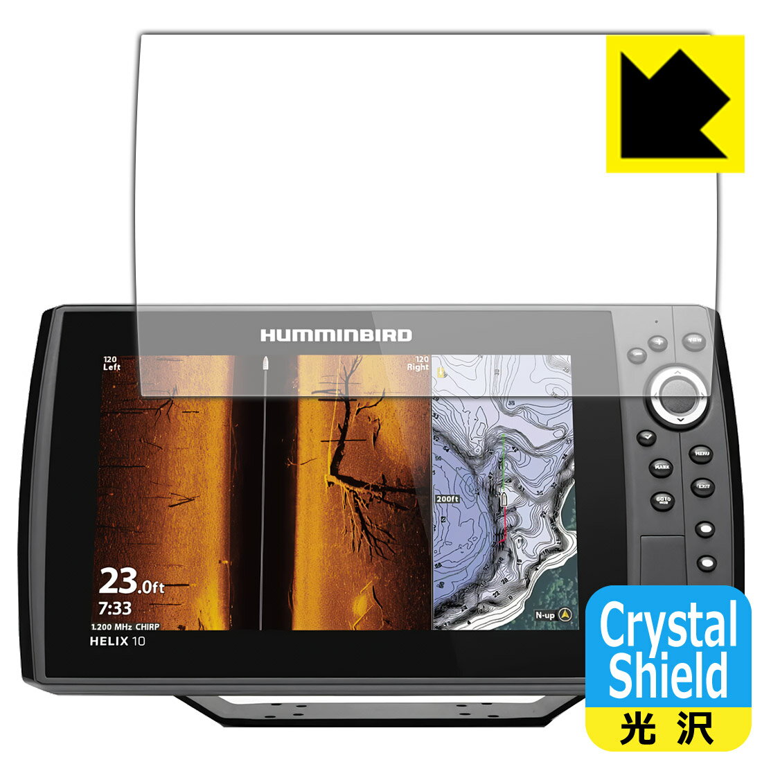 Crystal Shield【 光沢 】保護フィルム HELIX 10 CHIRP MEGA SI+ GPS G4N / G4N CHO (3枚セット) 日本製 自社製造直販