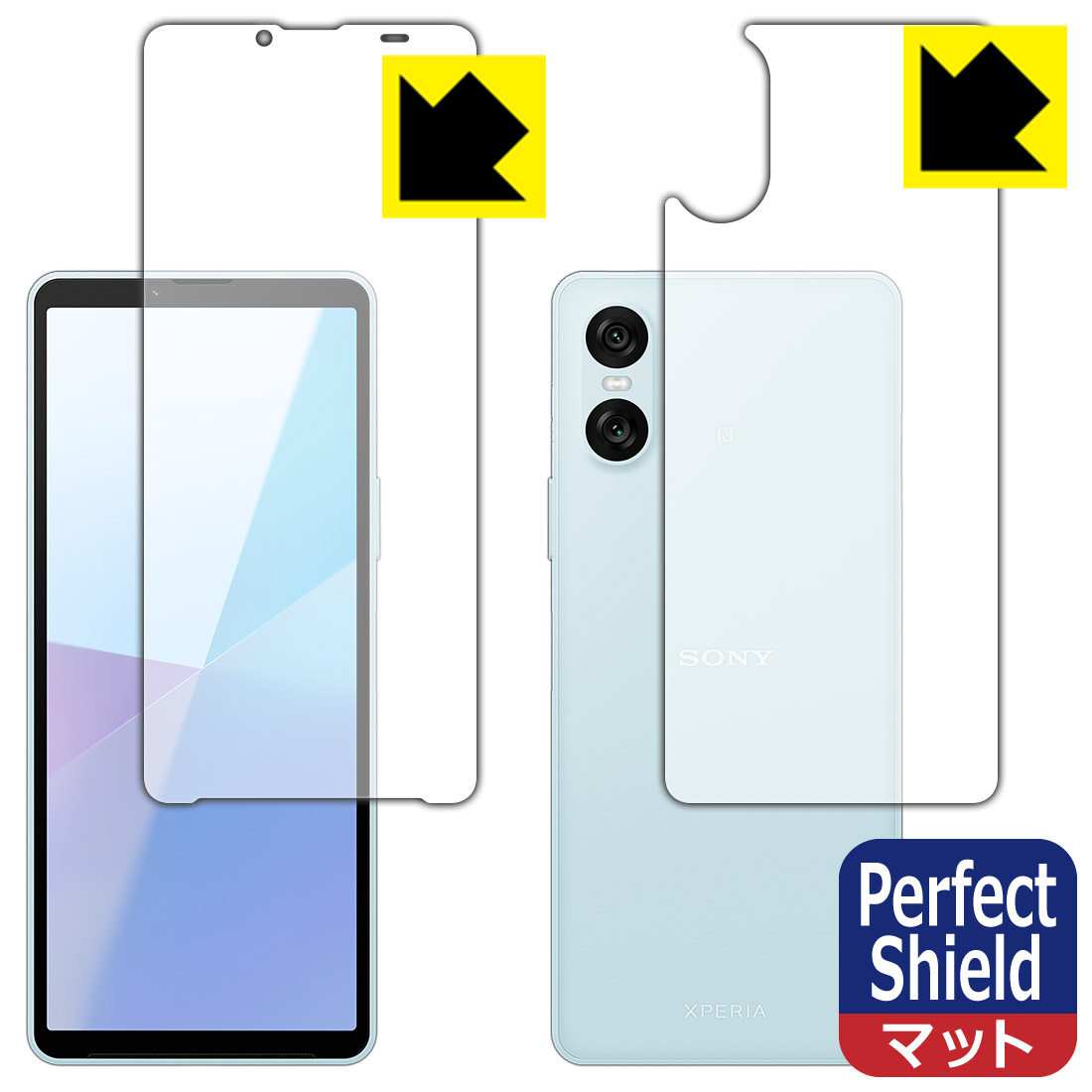 PDA工房 Xperia 10 VI (SO-52E/SOG14/A402SO/XQ-ES44) 対応 PerfectShield 保護 フィルム [両面セット] 反射低減 防指紋 日本製 自社製造直販