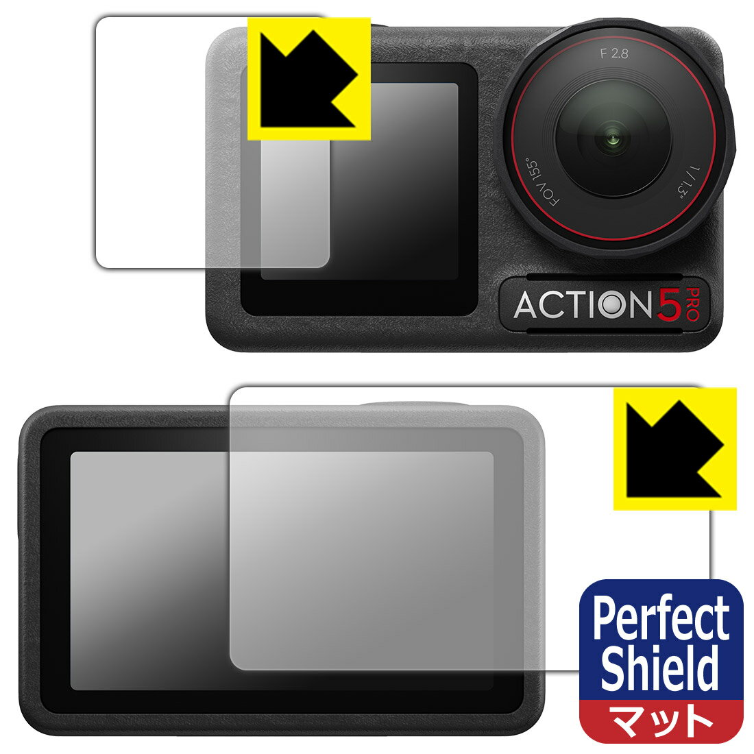PDA��˼ DJI Osmo Action 5 Pro �б� PerfectShield �ݸ� �ե���� [�ᥤ����/������] ȿ���㸺 �ɻ��� ������ ������...