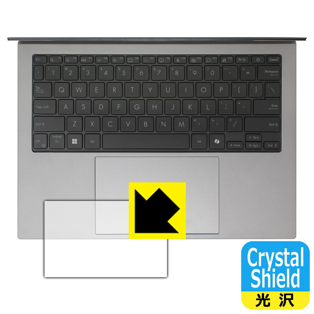 LCD Protective Film - PDA工房 ASUS Zenbook S 13 OLED (UX5304MA/UX5304VA) 対応 Crystal Shield 保護 フィルム [タッチパッド用] 3枚入 光沢 日本製 自社製造直販