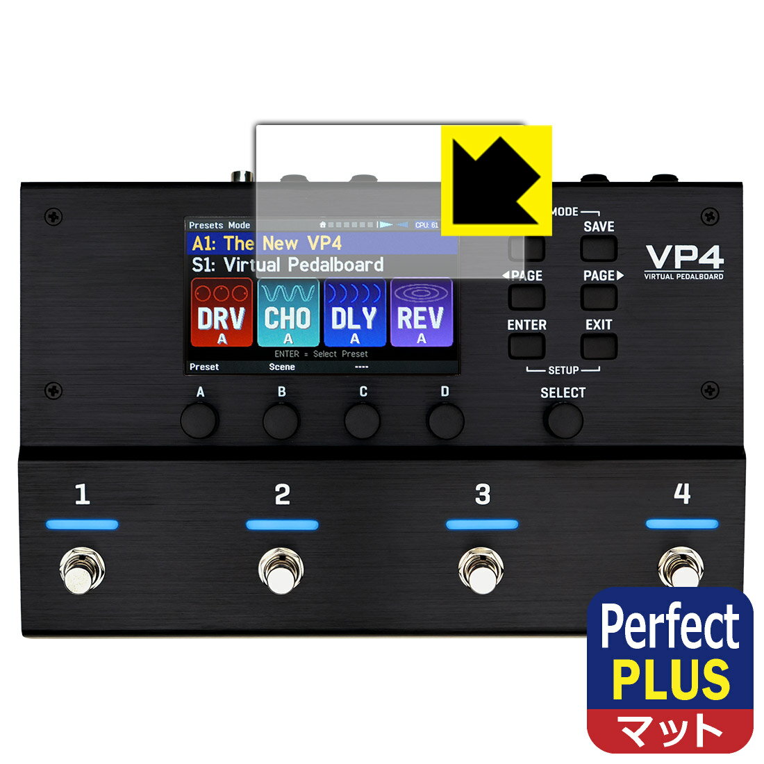PDA˼ VP4 VIRTUAL PEDALBOARD б PerfectShield Plus ݸ ե [ǥץ쥤] ȿ㸺 ɻ ...