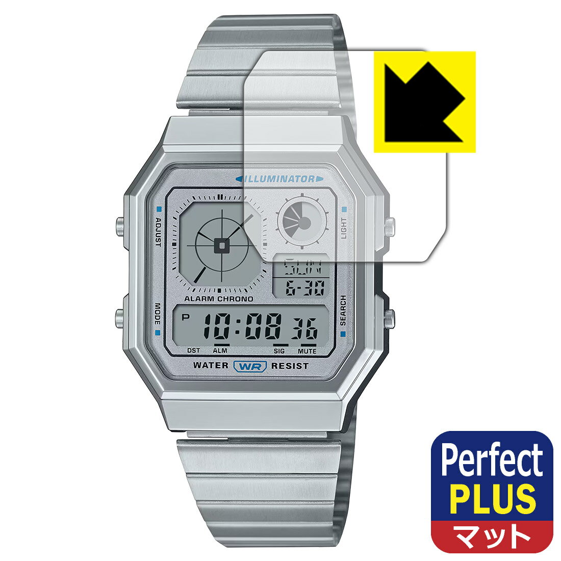 PDA工房 CASIO A130WE / A130WEG / A130WEGG シリーズ 対応 PerfectShield Plus 保護 フィルム 反射低減 防指紋 日本製 自社製造直販