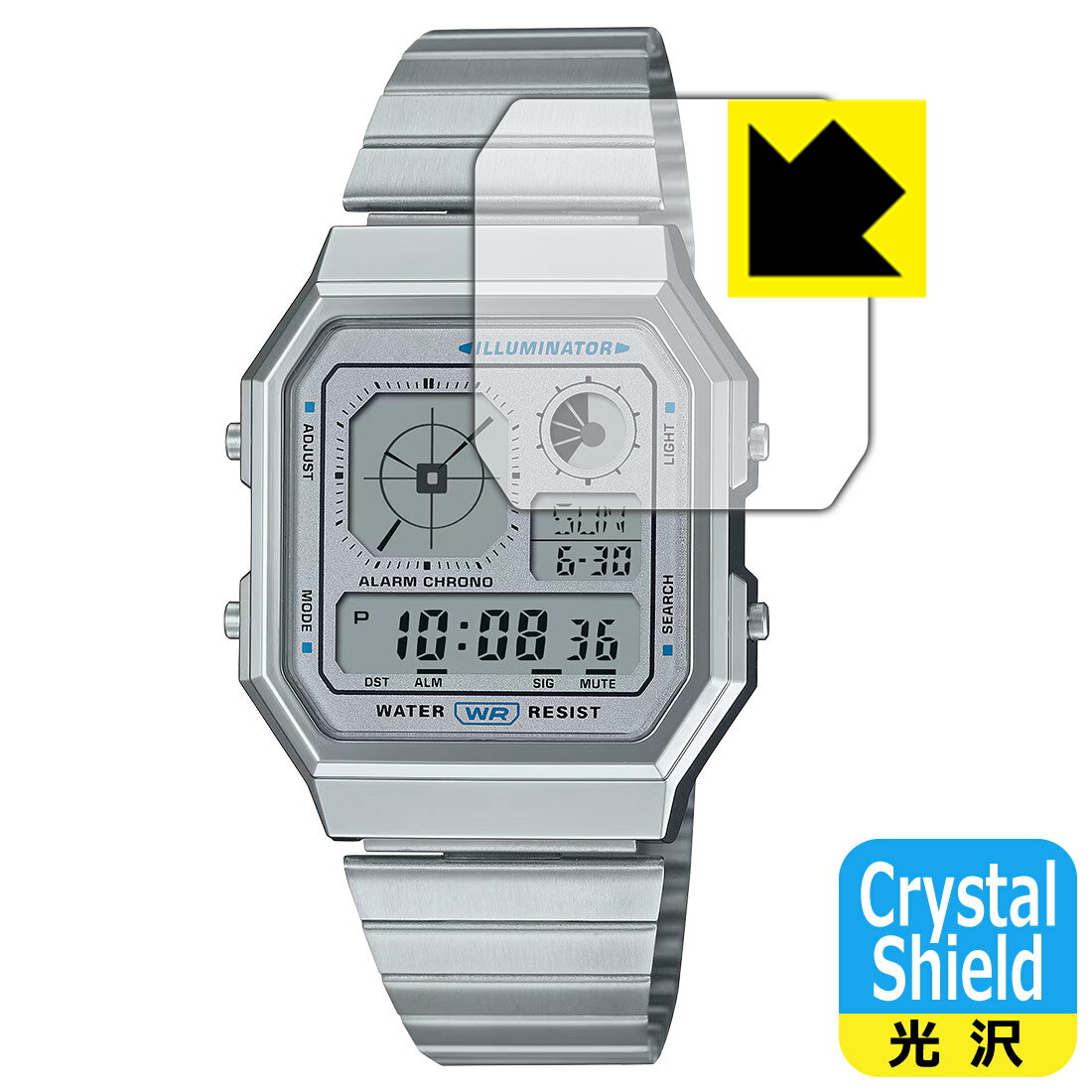 PDA工房 CASIO A130WE / A130WEG / A130WEGG シリーズ 対応 Crystal Shield 保護 フィルム 光沢 日本製 自社製造直販