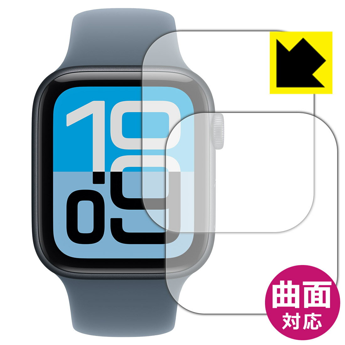 【 スーパーSALE 20%OFF 】PDA工房 Apple Watch SE 3 (2025・第3世代) [ケースサイズ 44mm用] 対応 Flexible Shield[光沢] 保護 フィルム 2枚入 曲面対応 日本製 自社製造直販