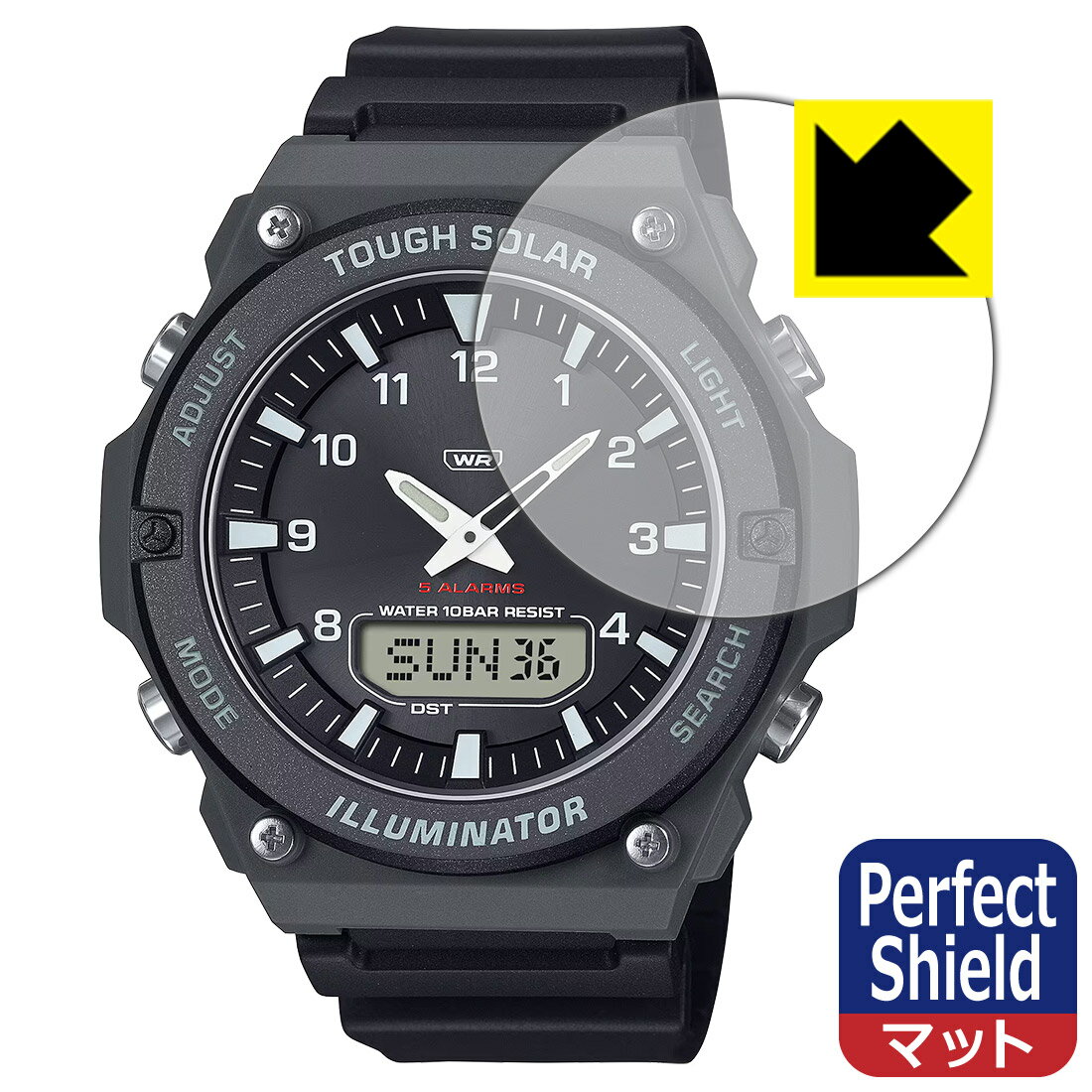 PDA工房 CASIO Collection AQ-S820W シリーズ 対応 PerfectShield 保護 フィルム 反射低減 防指紋 日本製 自社製造直販