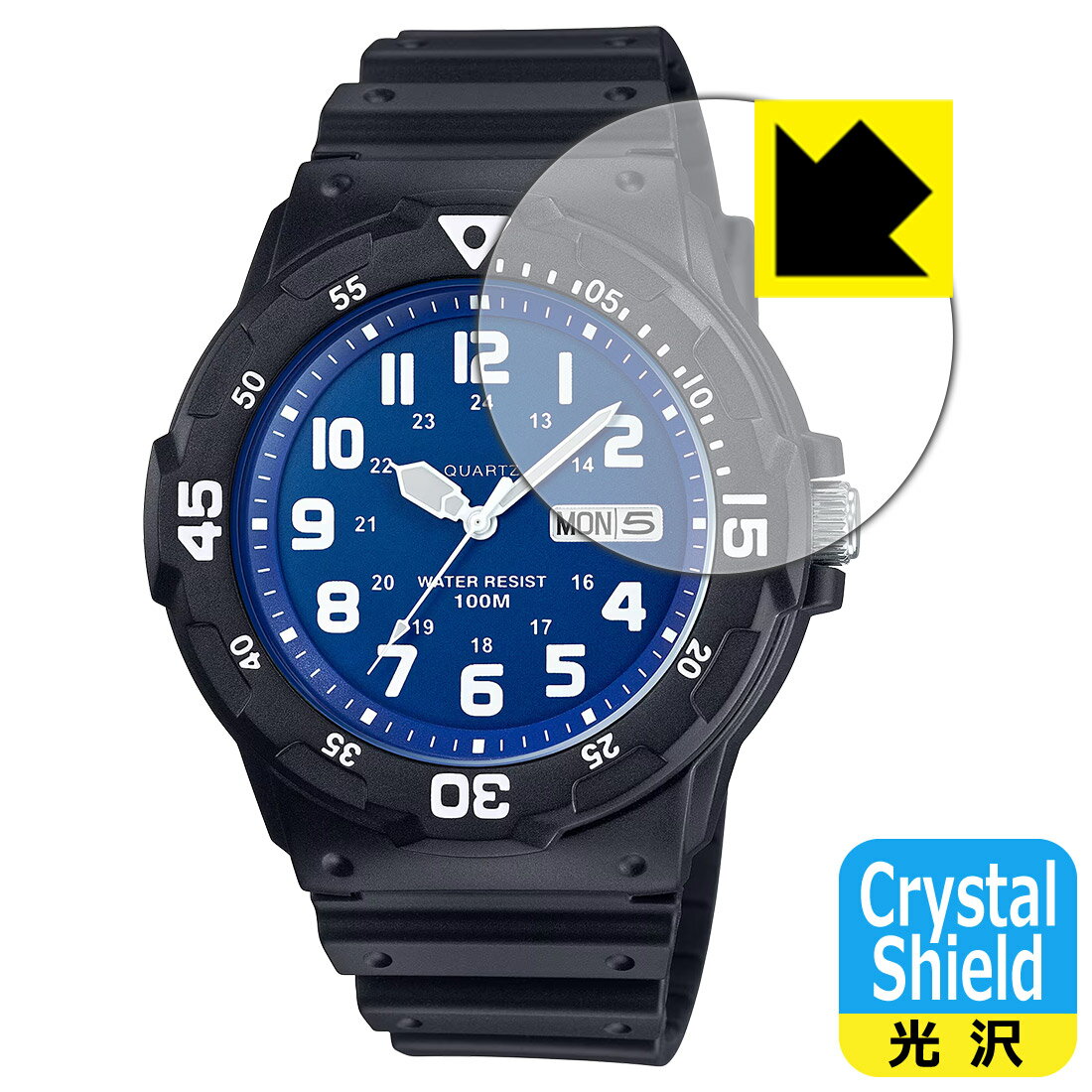 PDA工房 CASIO Collection MRW-200H シリーズ 対応 Crystal Shield 保護 フィルム 光沢 日本製 自社製..