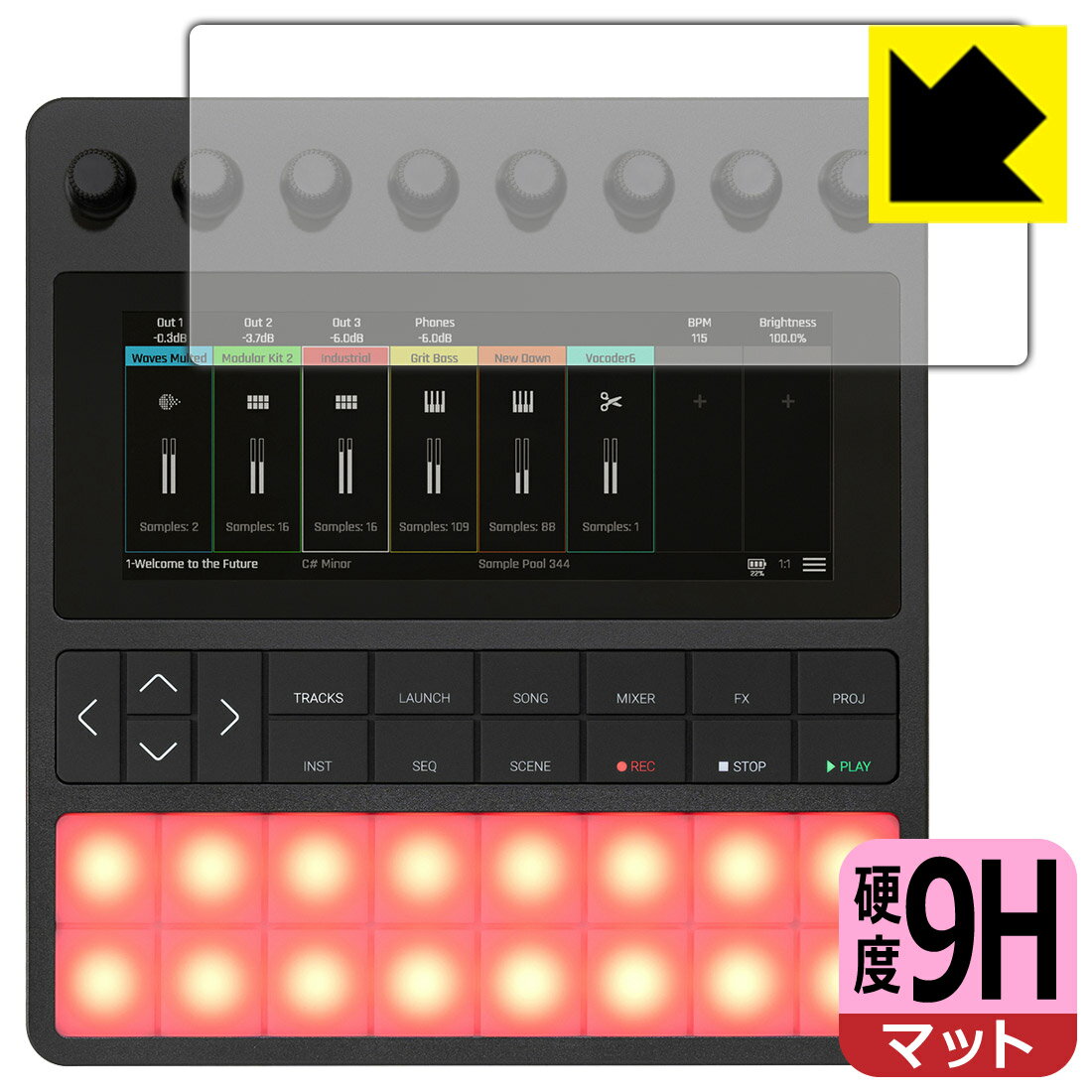 対応機種●対応機種 : 1010MUSIC bento sampling production lab 専用の商品です。●製品内容 : 画面用フィルム1枚・クリーニングワイプ1個●柔軟性があり、ガラスフィルムのように衝撃を受けても割れない！スリキズ防止にもなる『9H高硬度(非光沢)の保護フィルム』●安心の国産素材を使用。日本国内の自社工場で製造し出荷しています。 ★貼り付け失敗交換サービス対象商品★ 国内自社工場製造・発送だからできる 安心の製品保証とサポート ■製品保証 お届けした製品が誤っていたり、不具合があった場合などには、お届けから1ヶ月以内にメールにてお問い合わせください。交換等対応させていただきます。[キャンセル・返品（返金・交換）について] ■■貼り付け失敗時の交換サービス■■貼り付けに失敗しても1回だけ無償交換ができます。(失敗したフィルムをお送りいただき、新品に無償交換します。往復の送料のみお客様にご負担をお願いいたします。詳しくは製品に同封の紙をご確認ください) ■■保護フィルム貼り付け代行サービス■■保護フィルムの貼り付け作業に自信がない方には、PDA工房で貼り付け作業を代行いたします。(PDA工房の保護フィルムのみが対象です。詳しくは製品に同封の紙をご確認ください) 9H高硬度【反射低減】保護フィルム 素材説明 ■表面硬度 9Hなのにしなやかなフィルム表面硬度はガラスフィルムと同等の9Hですが、しなやかな柔軟性がある「超ハードコートPETフィルム」なので衝撃を受けても割れません。厚みも一般的なガラスフィルムより薄い約0.2mmでタッチ操作の感度も良好です。(※1)※フィルムの性能（表面硬度 9H）は世界的な規模の検査/認証機関で試験されております。■画面の映り込みを抑える反射防止タイプ！表面に微細な凹凸を作ることにより、外光を乱反射させギラツキを抑える「アンチグレア加工」がされております。屋外での太陽光の映り込み、屋内でも蛍光灯などの映り込みが気になるシーンが多い方におすすめです。また、指紋がついた場合でも目立ちにくいという特長があります。■指紋が目立ちにくい上、フッ素加工で汚れがつきにくい！反射防止のアンチグレア加工で指紋が目立ちにくい上、表面はフッ素コーティングがされており、皮脂や汚れがつきにくく、また、落ちやすくなっています。指滑りはさらさらな使用感です■気泡の入りにくい特殊な自己吸着タイプ接着面は気泡の入りにくい特殊な自己吸着タイプです。素材に柔軟性があり、貼り付け作業も簡単にできます。また、はがすときにガラス製フィルムのように割れてしまうことはありません。貼り直しが何度でもできるので、正しい位置へ貼り付けられるまでやり直すことができます。■安心の日本製最高級グレードの国産素材を日本国内の弊社工場で加工している完全な Made in Japan です。安心の品質をお届けします。※1「表面硬度 9H」の表示は素材として使用しているフィルムの性能です。機器に貼り付けた状態の測定結果ではありません。 【ポスト投函送料無料】商品は【ポスト投函発送 (追跡可能メール便)】で発送します。お急ぎ、配達日時を指定されたい方は以下のクーポンを同時購入ください。【お急ぎ便クーポン】　プラス110円(税込)で速達扱いでの発送。お届けはポストへの投函となります。【配達日時指定クーポン】　プラス550円(税込)で配達日時を指定し、宅配便で発送させていただきます。【お急ぎ便クーポン】はこちらをクリック【配達日時指定クーポン】はこちらをクリック