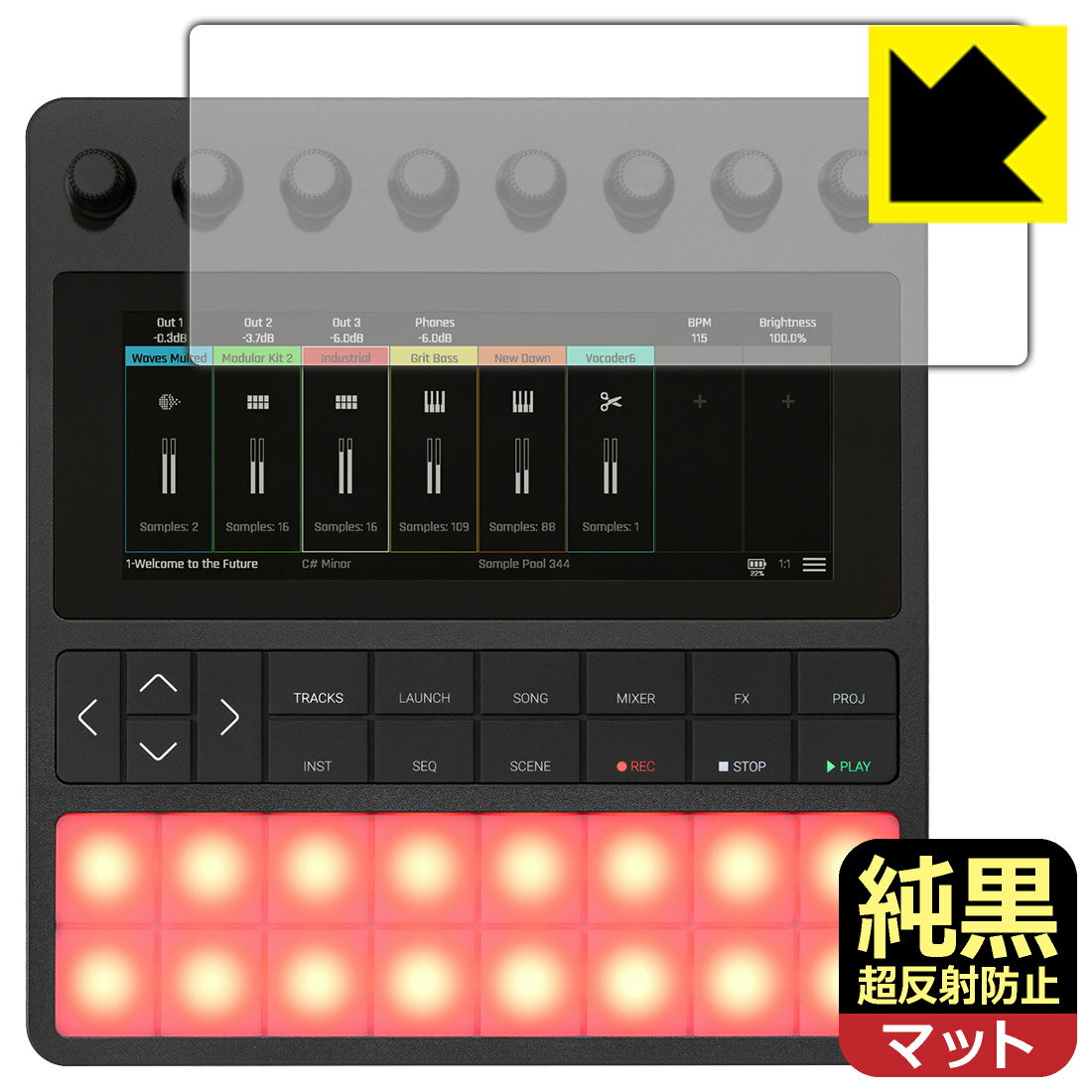 対応機種●対応機種 : 1010MUSIC bento sampling production lab 専用の商品です。●製品内容 : 画面用フィルム1枚・クリーニングワイプ1個●純黒クリア「Premium Matte Shield【超反射防止】」は反射率0.5%と高い反射防止性能を持ちながらも、高い透過率で白くならず黒が引き締まります。色の再現性や視認性に優れた『極低反射率 AR/AGタイプ(非光沢)の保護フィルム』●高品質の素材を使用。日本国内の自社工場で製造し出荷しています。 ★貼り付け失敗交換サービス対象商品★ 国内自社工場製造・発送だからできる 安心の製品保証とサポート ■製品保証 お届けした製品が誤っていたり、不具合があった場合などには、お届けから1ヶ月以内にメールにてお問い合わせください。交換等対応させていただきます。[キャンセル・返品（返金・交換）について] ■■貼り付け失敗時の交換サービス■■貼り付けに失敗しても1回だけ無償交換ができます。(失敗したフィルムをお送りいただき、新品に無償交換します。往復の送料のみお客様にご負担をお願いいたします。詳しくは製品に同封の紙をご確認ください) ■■保護フィルム貼り付け代行サービス■■保護フィルムの貼り付け作業に自信がない方には、PDA工房で貼り付け作業を代行いたします。(PDA工房の保護フィルムのみが対象です。詳しくは製品に同封の紙をご確認ください) 純黒クリア【超反射防止】保護フィルム 素材説明 ■おどろきの反射防止レベル！純黒クリア Premium Matte Shield【超反射防止】保護フィルムは、反射率が脅威の0.5%！保護フィルム業界最高レベルです。一般的な反射低減(アンチグレア)フィルムと比較して大幅に反射を抑えます。■黒が際立つ！ 高透過率一般的な反射低減(アンチグレア)フィルムは画面が白っぽくなりますが、この純黒フィルムは高い透過率で白くならず黒が引き締まり、色の再現性や視認性に優れています。反射が気になるカーナビや、デジタルインナーミラーなど車載アイテムにもおすすめです！■指すべりさらさら防汚加工！ゲーム操作も快適さらさらの指滑りで快適な触り心地。フリックやスライドがしやすいので、ゲーム好きな方にイチ押しです。指紋や皮脂汚れをはじく防汚コーティングで、汚れても拭けばすぐにきれいになります。■気泡の入りにくい特殊な自己吸着タイプ接着面は気泡の入りにくい特殊な自己吸着タイプです。素材に柔軟性があり、貼り付け作業も簡単にできます。また、はがすときにガラス製フィルムのように割れてしまうことはありません。貼り直しが何度でもできるので、正しい位置へ貼り付けられるまでやり直すことができます。■安心の日本製最高級グレードの素材を日本国内の弊社工場で加工している Made in Japan です。安心の品質をお届けします。 【ポスト投函送料無料】商品は【ポスト投函発送 (追跡可能メール便)】で発送します。お急ぎ、配達日時を指定されたい方は以下のクーポンを同時購入ください。【お急ぎ便クーポン】　プラス110円(税込)で速達扱いでの発送。お届けはポストへの投函となります。【配達日時指定クーポン】　プラス550円(税込)で配達日時を指定し、宅配便で発送させていただきます。【お急ぎ便クーポン】はこちらをクリック【配達日時指定クーポン】はこちらをクリック