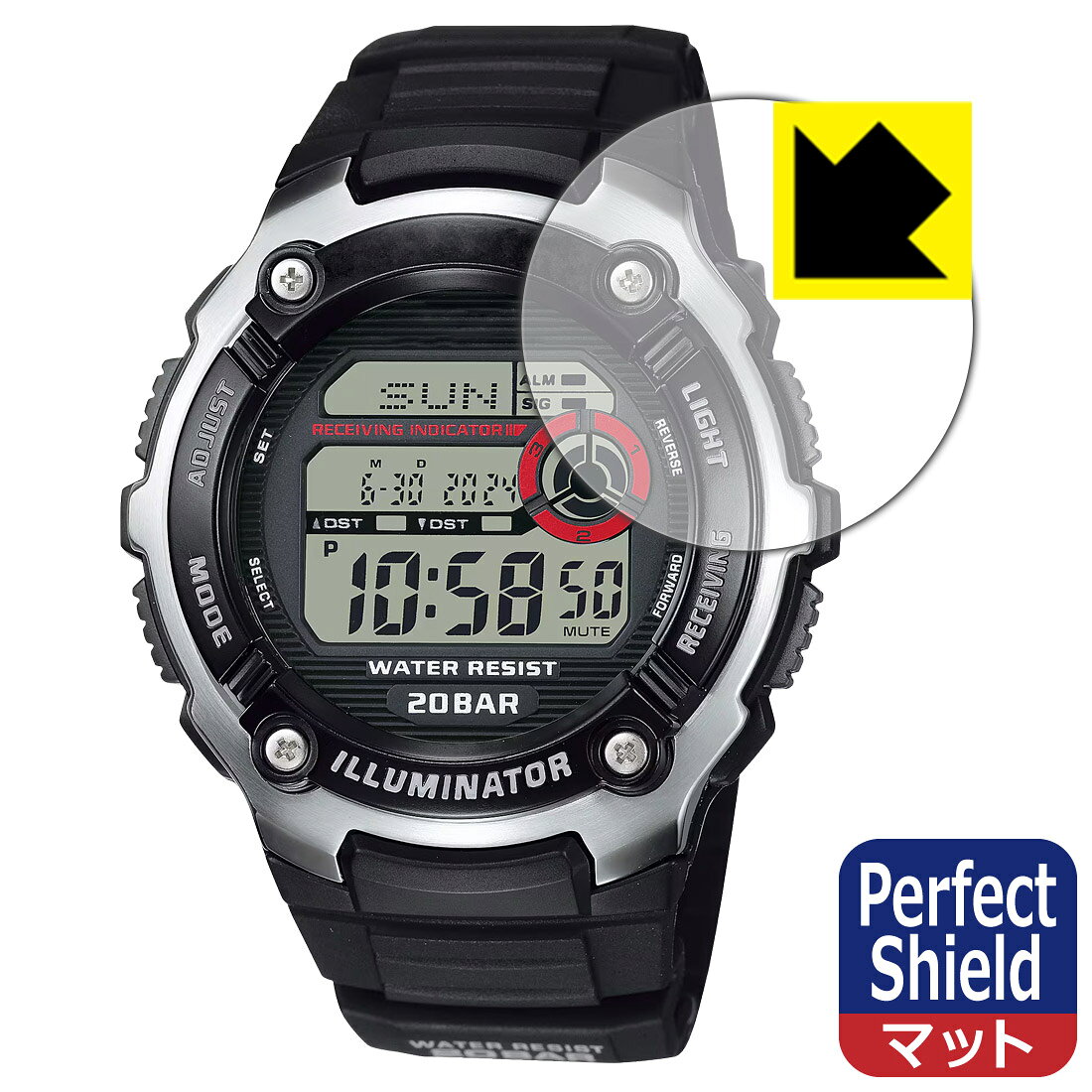 PDA工房 CASIO wave ceptor WV-200R シリーズ 対応 PerfectShield 保護 フィルム 反射低減 防指紋 日本製 自社製造直販