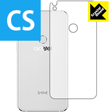 ※対応機種 : Alcate SHINE LITE※製品内容 : 背面用3枚※写真はイメージです。「Crystal Shield」は高い透明度と光沢感で、保護フィルムを貼っていないかのようなクリア感のある『光沢タイプの背面保護フィルム』です。大切な機器の画面をキズや汚れからしっかりと保護する充分な強度を持ちながらも、厚さが薄めの素材を使用しており、貼り付けることでタッチパネルの認識が下がることはありません。表面は保護フィルムを貼っていることを意識させない、透明度が高く光沢感・クリア感のある仕上げです。機器本来の発色を重視し、画像や映像を忠実に再現します。粘着面はシリコン素材を使用した自己吸着タイプのため、気泡が入りにくく貼りやすくなっています。何度でも貼り直しができ、はがしても跡が残りません。保護性・耐久性も非常に高く、大切な機器の画面をキズや汚れからしっかり保護します。(貼り付けの際に、気泡やゴミなどが入りこんだ場合は、セロテープなどで保護フィルムの粘着面のゴミを取り除いて貼り直してください。シリコン素材なので粘着面にセロテープが貼りつくことはありません)機種毎の専用設計ですので、汎用の製品のように自分でサイズを調整してカットする手間はありません。また、それぞれの機能を妨げないよう、機器に合わせてカメラ・センサーなどの位置に穴が開けてあります。※この機器は周辺部が曲面となったラウンド仕様のため、保護シートを端まで貼ることができません。そのため、画面サイズよりも保護シートが小さくなっておりますので、この点につきましてはご了承ください。【ポスト投函送料無料】商品は【ポスト投函発送 (追跡可能メール便)】で発送します。お急ぎ、配達日時を指定されたい方は以下のクーポンを同時購入ください。【お急ぎ便クーポン】　プラス110円(税込)で速達扱いでの発送。お届けはポストへの投函となります。【配達日時指定クーポン】　プラス550円(税込)で配達日時を指定し、宅配便で発送させていただきます。【お急ぎ便クーポン】はこちらをクリック【配達日時指定クーポン】はこちらをクリック高い透明度とクリア感の光沢タイプ背面保護フィルム！