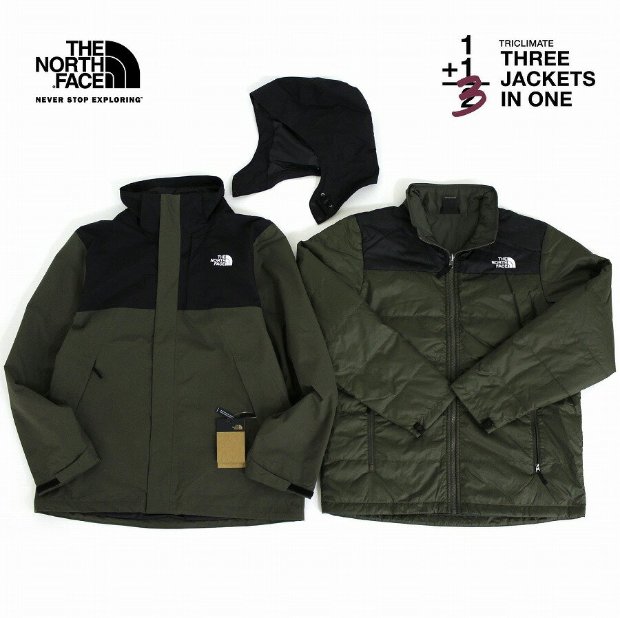 THE NORTH FACE ザ ノースフェイス 3way仕様 LONEPEAK TRICLIMATE JACKET トリクライメイト ジャケット 【外 マウンテンパーカー 内 中綿ジャケット】 メンズ NEW TAUPE GREEN カーキ系色