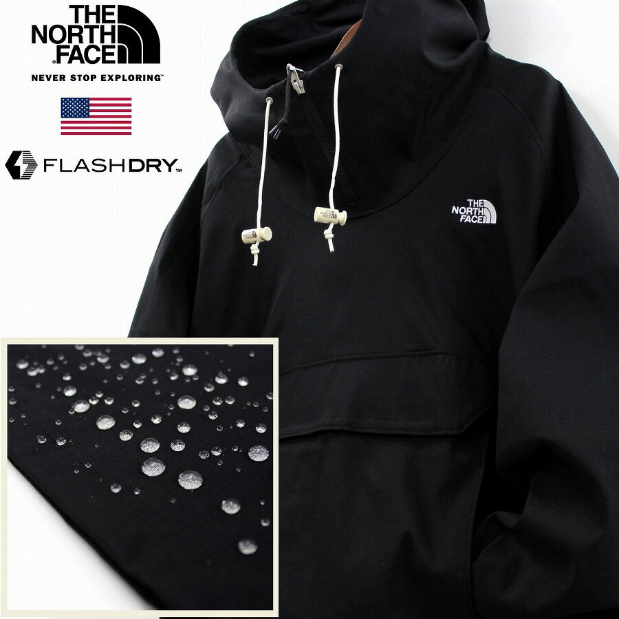 ザ・ノース・フェイス 服（父向き） THE NORTH FACE ザ ノースフェイス PRINTED CLASS V PULLOVER ナイロンジャケット メンズ TNF BLACK 黒色 撥水 FLASHDRY機能採用