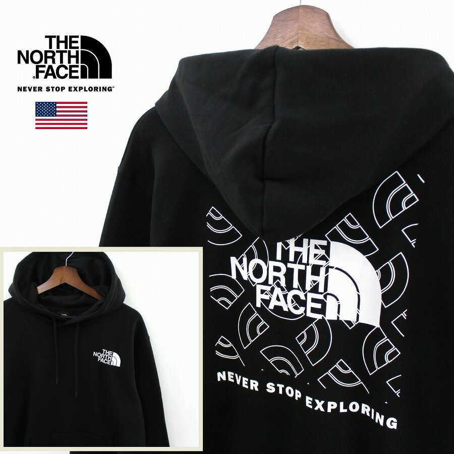 THE NORTH FACE ザ ノースフェイス BOX NSE PULLOVER HOODIE プルオーバー パーカー メンズ TNF BLACK 黒色 総柄BOXロゴ