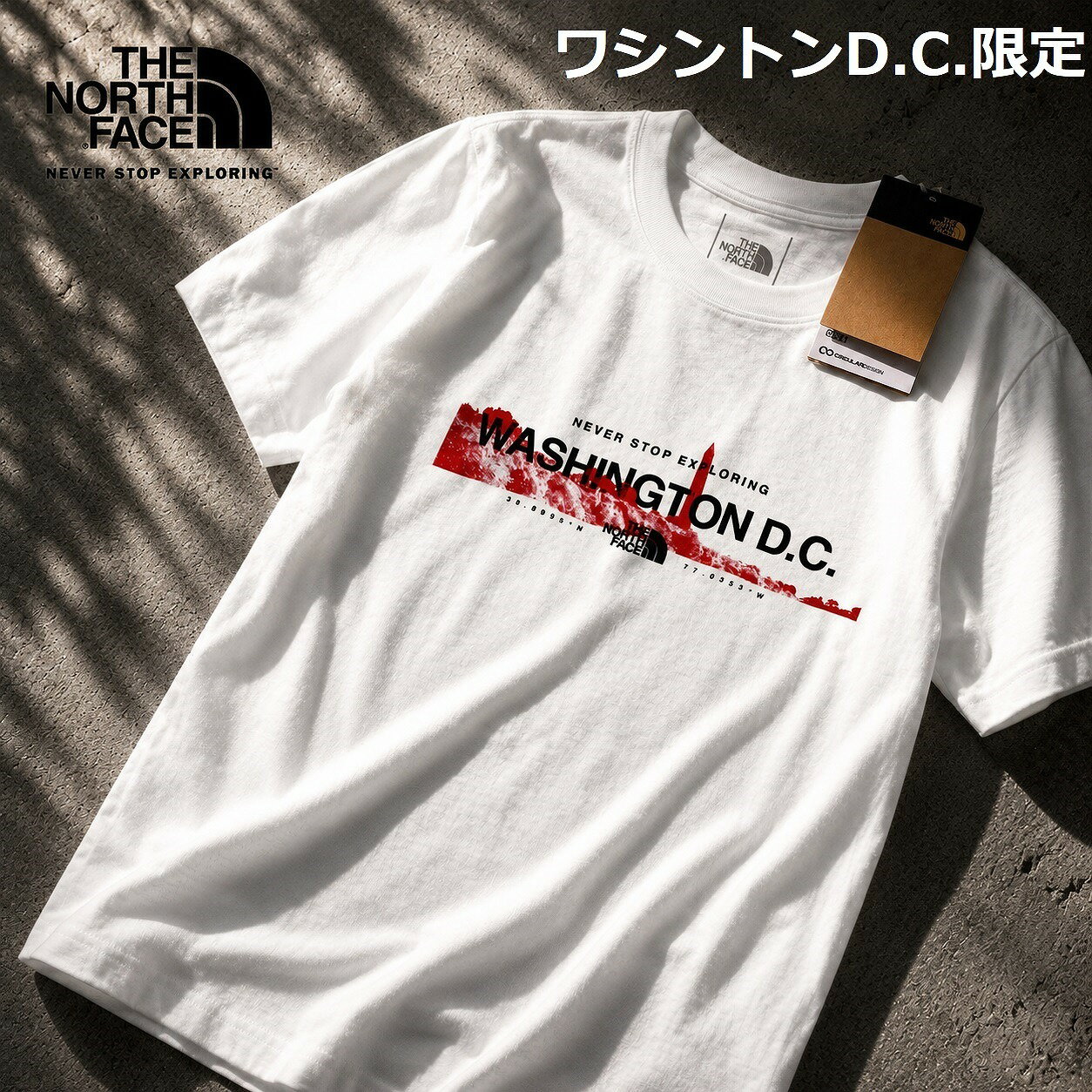 THE NORTH FACE ザ ノースフェイス  EVO STATE TEE Tシャツ UNISEX 男女兼用 TNF WHITE 白色 サステナブルコットン使用
