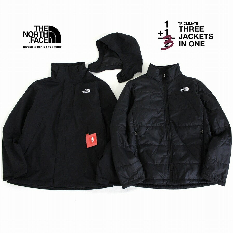 THE NORTH FACE ザ ノースフェイス 3way仕様 LONEPEAK TRICLIMATE JACKET トリクライメイト ジャケット 【外 マウンテンパーカー 内 中綿ジャケット】 メンズ 黒