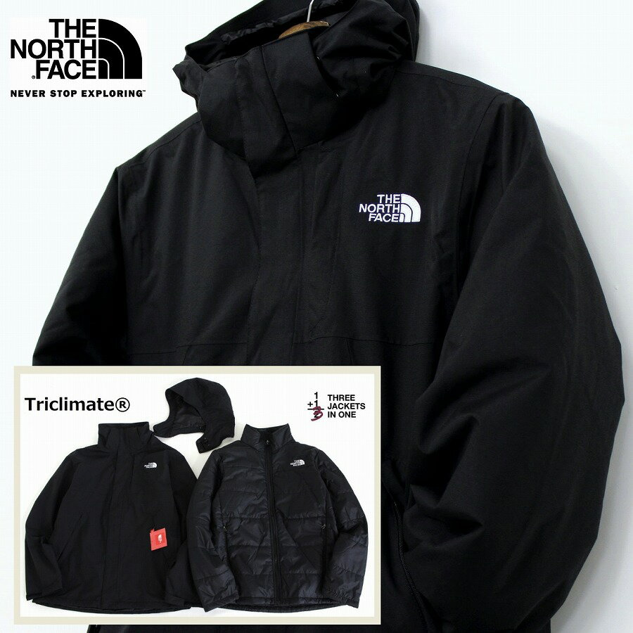 THE NORTH FACE ザ ノースフェイス 3way仕様 LONEPEAK TRICLIMATE JACKET トリクライメイト ジャケット 【外 マウンテンパーカー 内 中綿ジャケット】 メンズ 黒