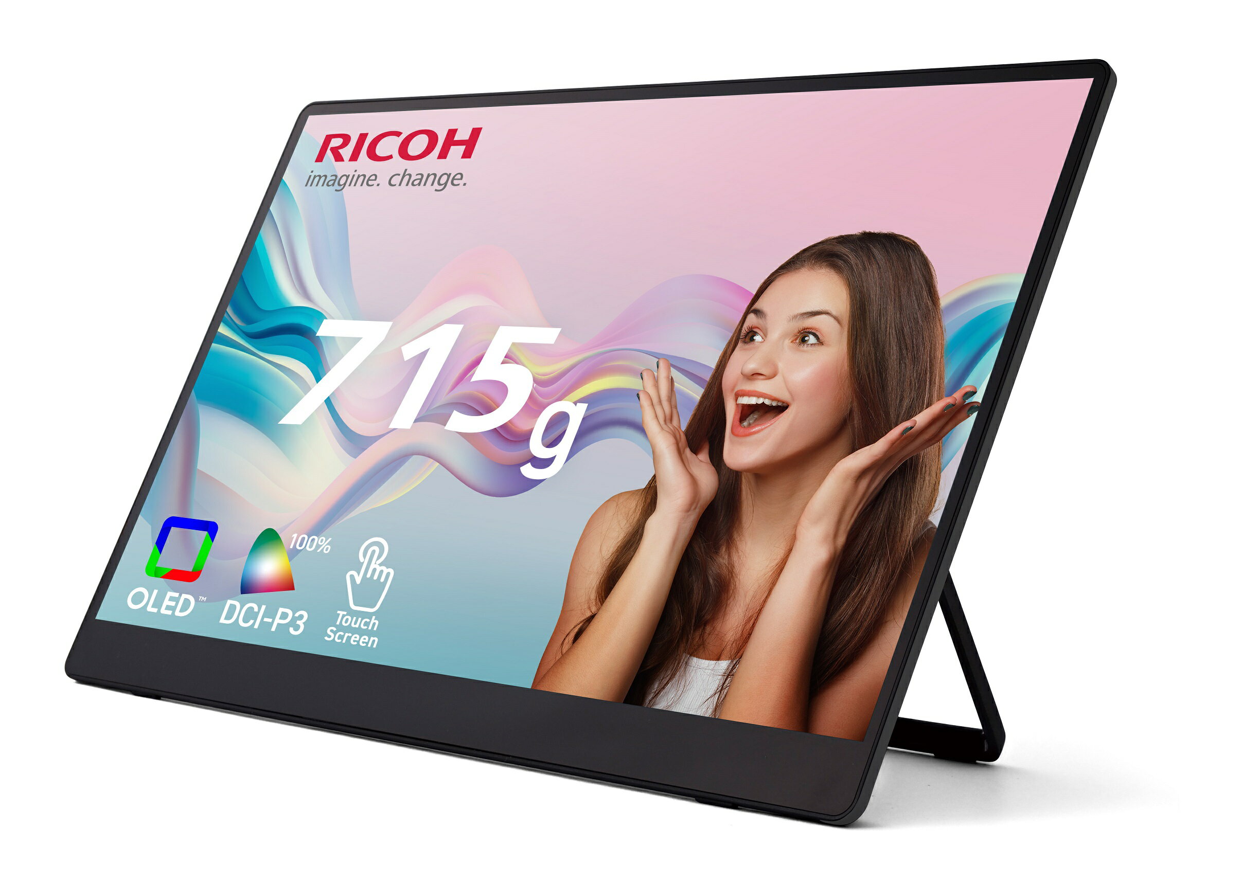 RICOH Light Monitor 150BW（15.6インチ有機ELポータブルタッチディスプレイ。ワイヤレス＆USB接続タイプ。）