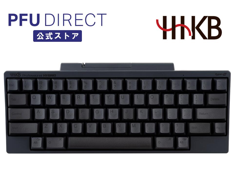 HHKB Professional HYBRID Type-S 英語配列／墨 Bluetooth ワイヤレス キーボード USB 無線/有線両対応 高級 テンキ…