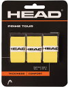 【なんば店商品】【期間限定・楽天価格】【HEAD】オーバーグリッププライムツアー(3本入)285621カラー:イエロー【メール便でポスト投函】【配達日時指定は対...