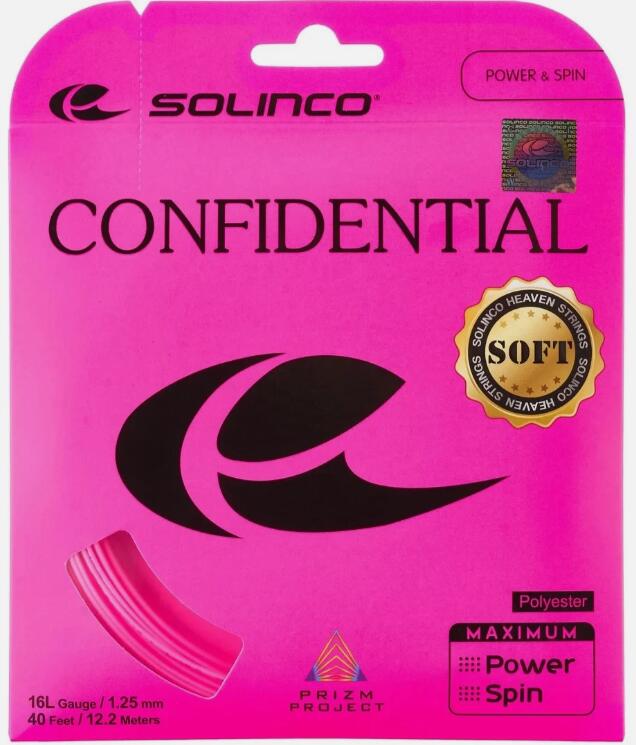 Rakuten - ★★こちらは張上専用ガットです★★ガットのみの購入は出来ません!!SOLINCO(ソリンコ)：コンフィデンシャルソフト 125（CONFIDENTIAL SOFT 125)
