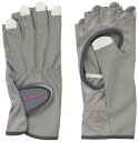 【なんば店商品】ダンロップ【レディース】テニス グローブ(両手セット)〈ハーフタイプ/手のひら側 穴あきタイプ〉TGG-0119Wカラー:グレー【メール便で発送...