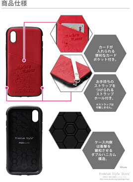 iPhone Xs/X ディズニー キャラクター タフポケットケース【Disney ミッキー ミッキーマウス ミニー ミニーマウス ミニーちゃん ドナルド グーフィー チップ デール プーさん スマホ スマートフォン ケース カバー ICカード ポケット MIL規格クリア 耐衝撃 耐振動】