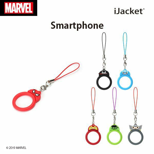 リングストラップ MARVEL マーベル キャラクター スパイダーマン ヴェノム アイアンマン キャプテンアメリカ ストラップ 携帯ストラップ リングホルダー ストラップリング アメコミ スマホ 落下防止