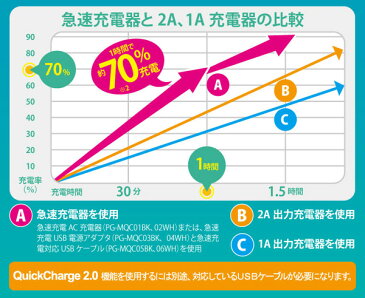 iCharger Quick Charge 2.0対応 USB電源アダプタ 2A【クイックチャージ2.0　充電速度2倍以上　バッテリー長持ち】