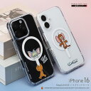 iPhone16 ケース カバー トムとジェリー キャラクター トム ジェリー クリア 透明 MagSafe対応 ストラップホール ハイブリッド ポリカーボネイ...