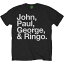 THE BEATLES ザ・ビートルズ (ABBEY ROAD発売55周年記念 ) - JOHN, PAUL, GEORGE & RINGO / Tシャツ / メンズ 【公式 / オフィシャル】