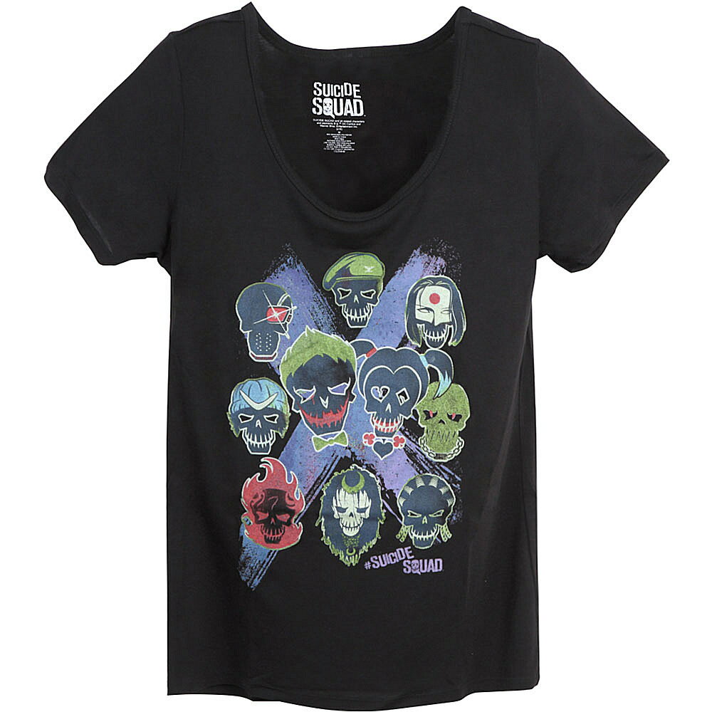 SUICIDE SQUAD スーサイドスクワッド - Black Scoopneck / Tシャツ / レディース 【公式 / オフィシャル】