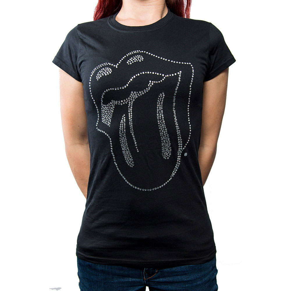 ROLLING STONES ローリングストーンズ (ブライアンジョーンズ 追悼 55周年 ) - TONGUE / Diamante(ブランド) / Tシャツ / レディース 【公式 / オフィシャル】