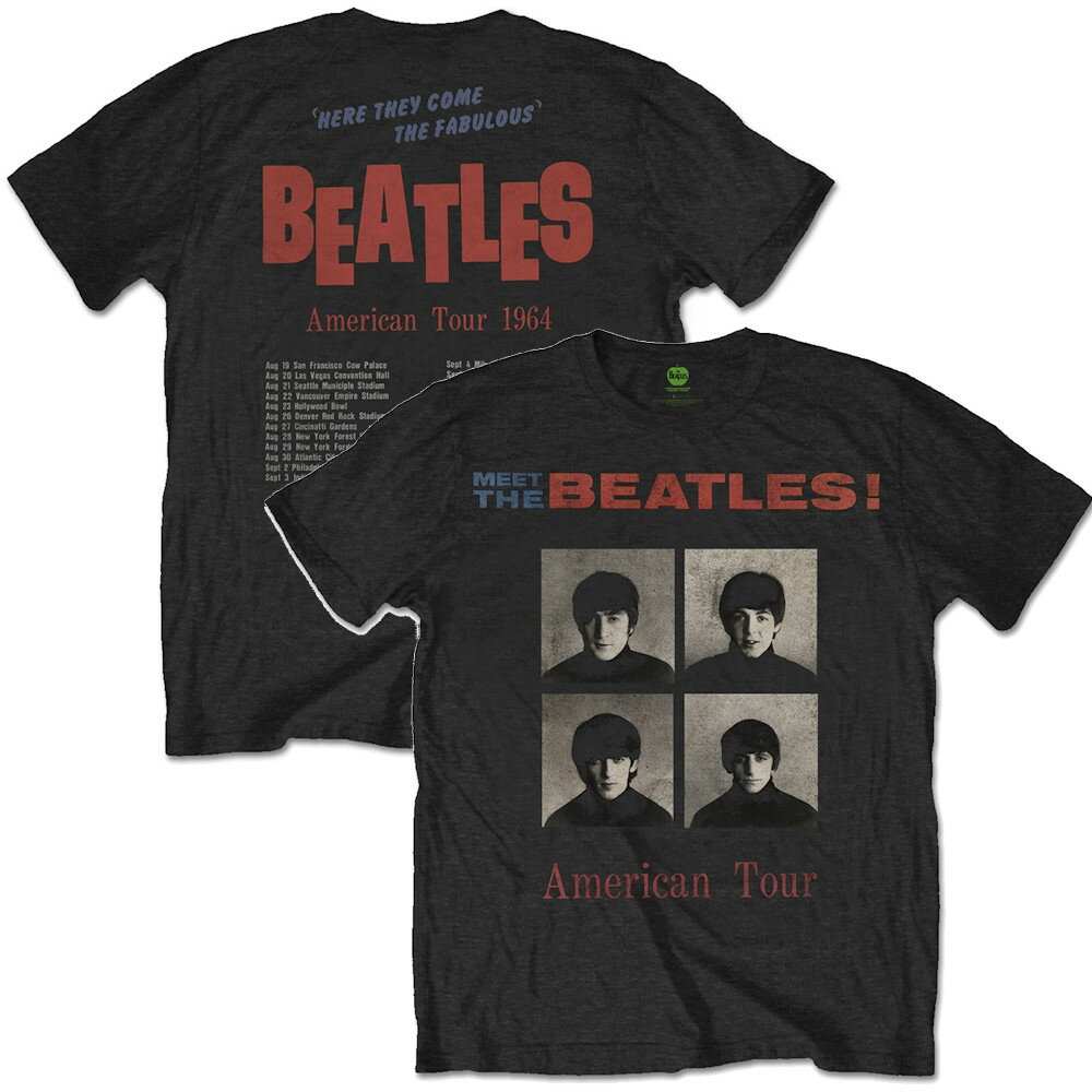 THE BEATLES ザ・ビートルズ (ABBEY ROAD発売55周年記念 ) - AMERICAN TOUR 1964 / HDN（復刻ツアーTシリーズ） / バックプリントあり / Tシャツ / メンズ 