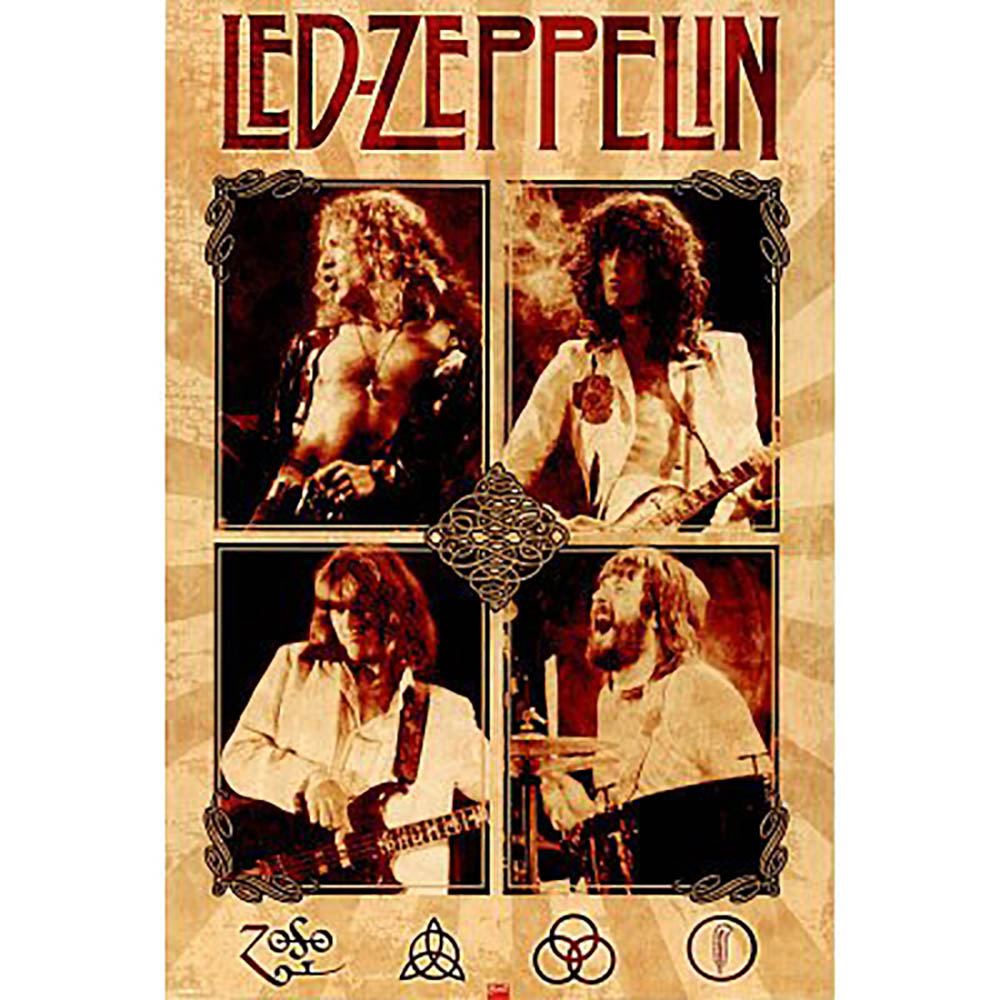 LED ZEPPELIN レッドツェッペリン (デビュー55周年記念 ) - Parchment / ポスター 