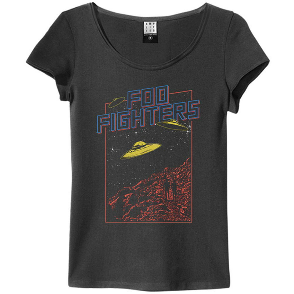  FOO FIGHTERS フーファイターズ (結成30周年 ) - FLYING SAUCERS / Amplified（ ブランド ） / Tシャツ / レディース 