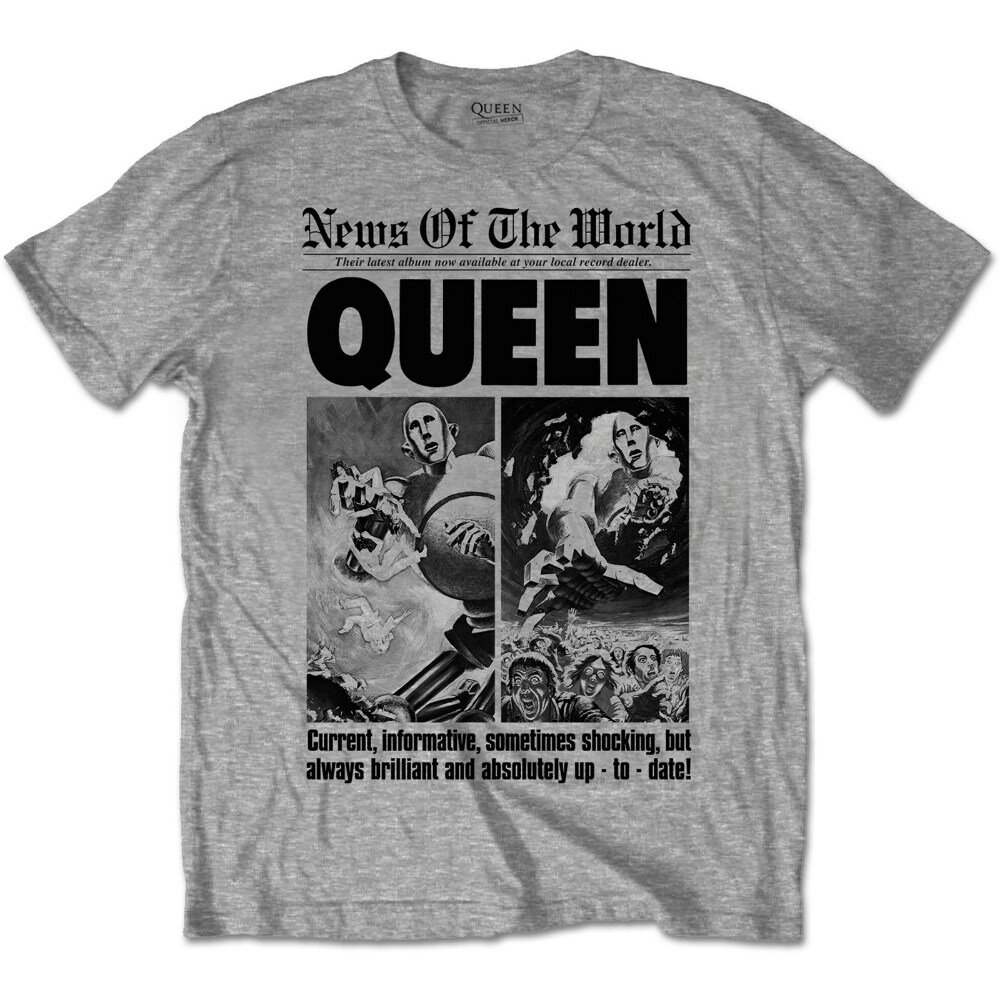 QUEEN クイーン - NEWS OF THE WORLD 40TH FRONT PAGE 40周年記念デザイン / Tシャツ / メンズ 