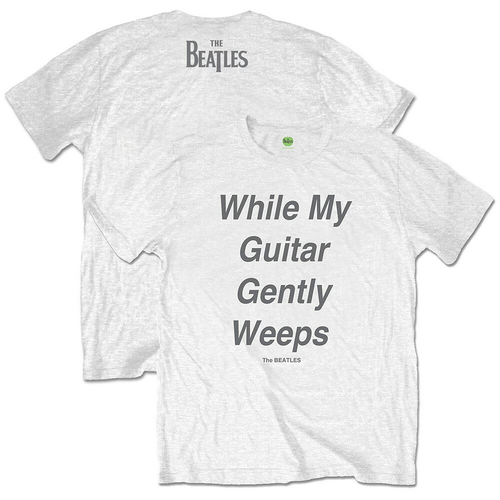 THE BEATLES ザ ビートルズ (ABBEY ROAD発売55周年記念 ) - While My Guitar Gently Weeps / バックプリントあり / Tシャツ / メンズ 【公式 / オフィシャル】