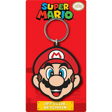 SUPER MARIO スーパーマリオ - Mario / ラバー・キーリング / キーホルダー 【公式 / オフィシャル】